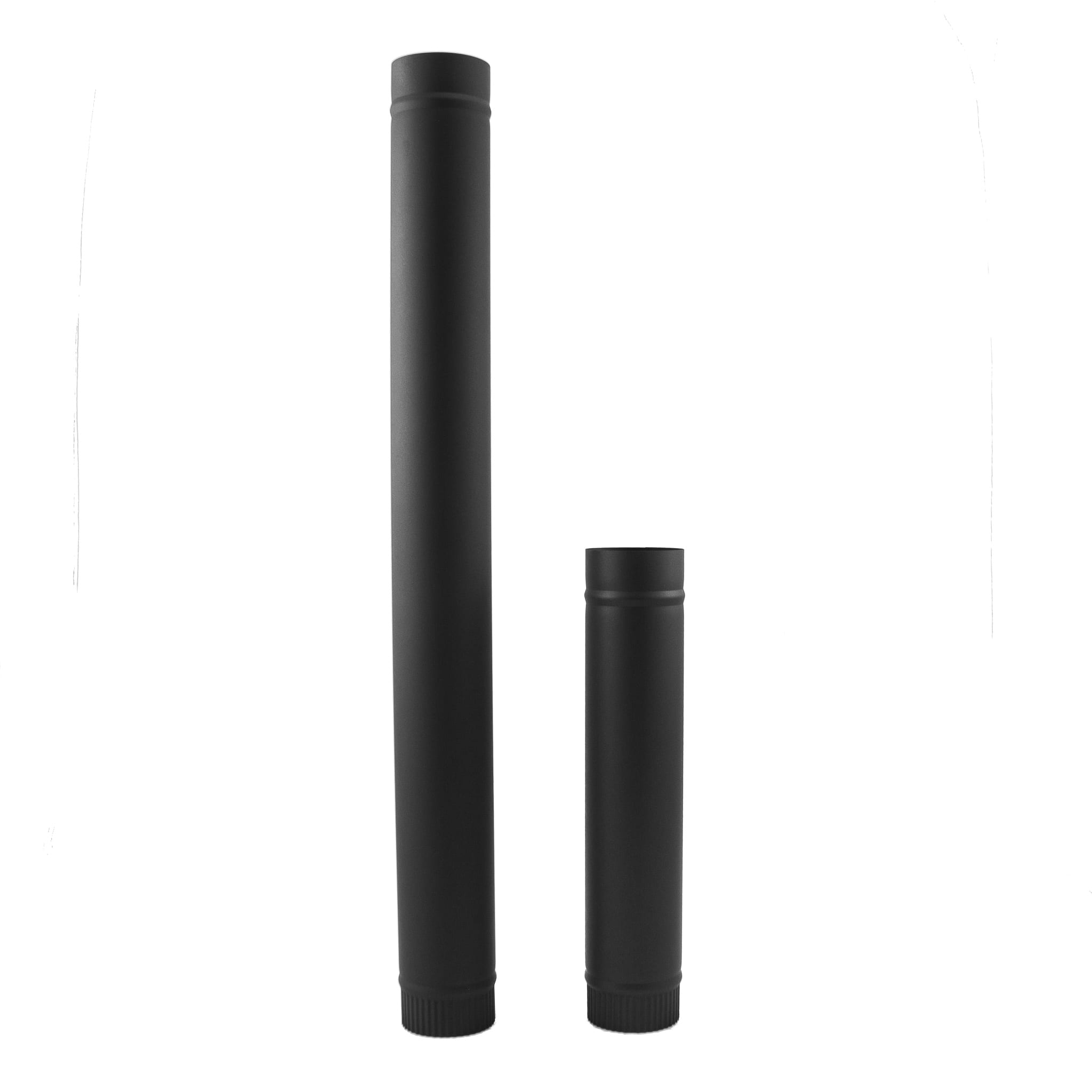 4" Black Single-Wall Stove Pipe - Tiny Wood Stove 4 Inch Single Wall Stainless Steel Stove Pipe